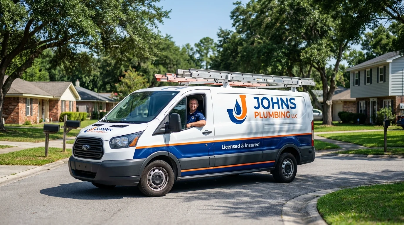 Johns Plumbing LLC service van in Gordonsville, TN